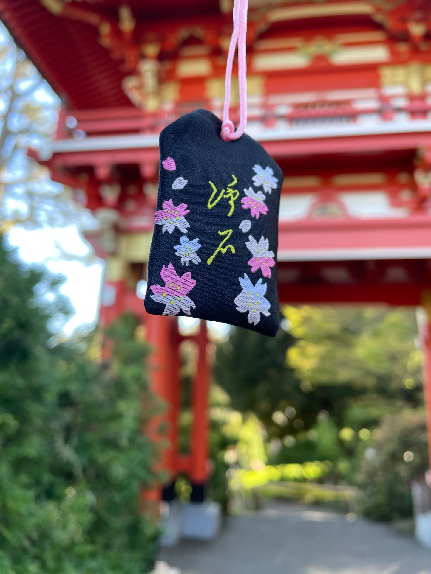 Black Sakura Protection Charm (Omamori)
