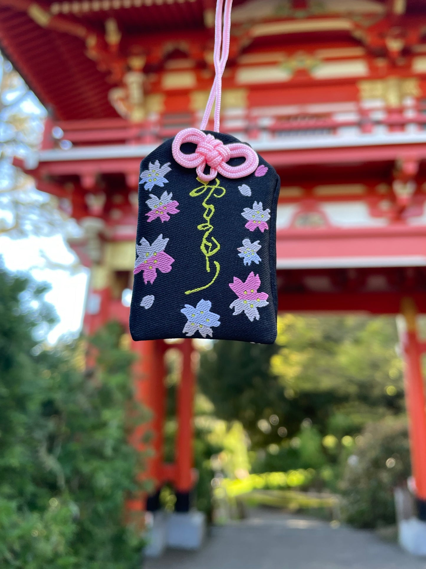 Black Sakura Protection Charm (Omamori)