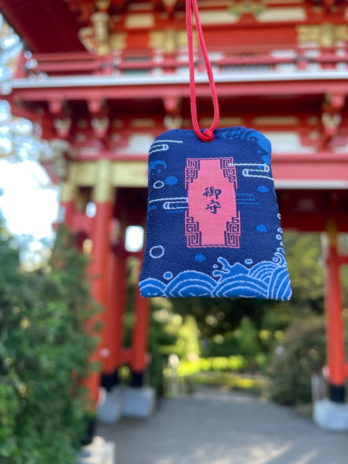 Blue Koi Protection Charm (Omamori)