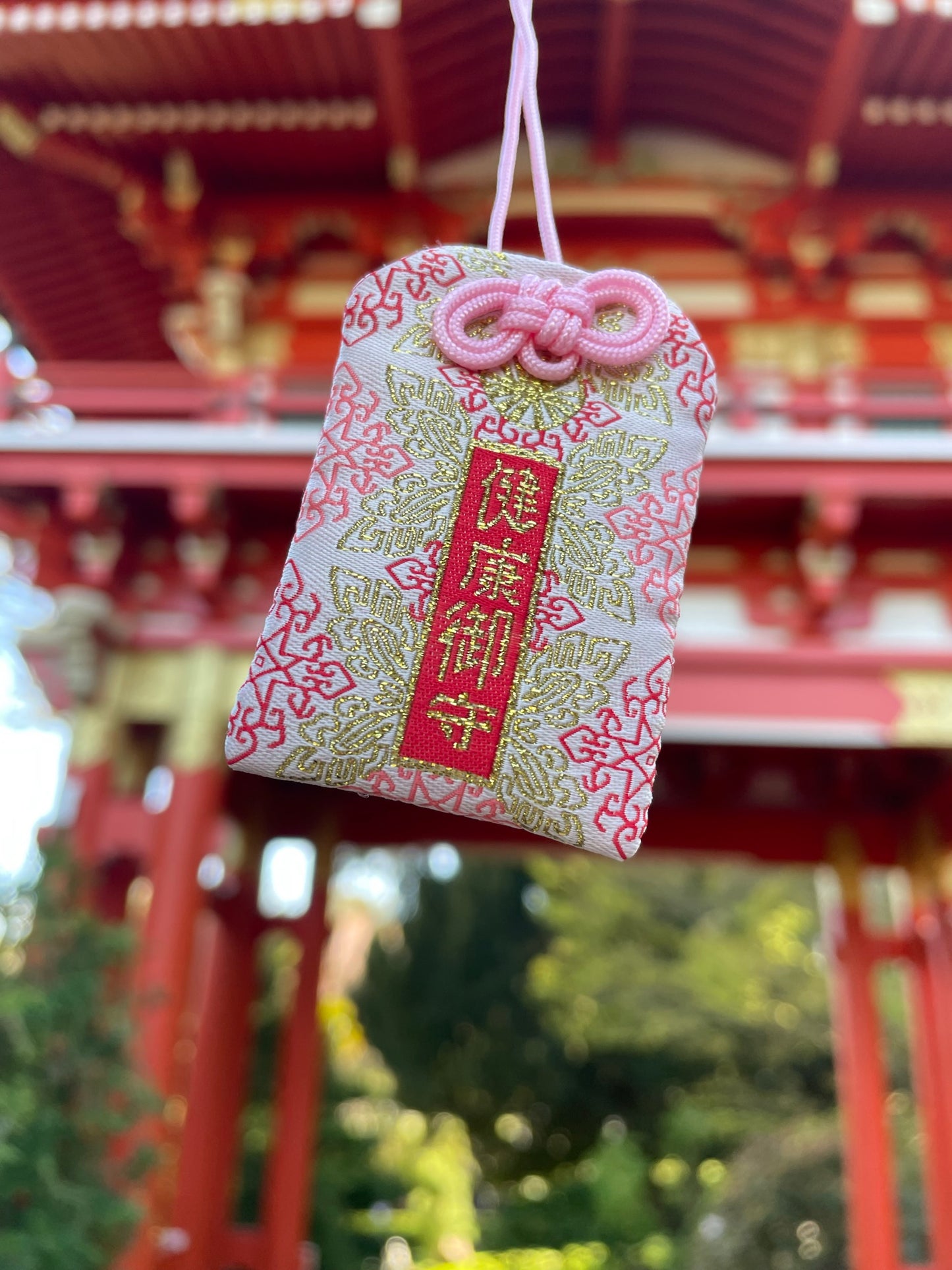 Pink Longevity Protection Charm (Omamori)