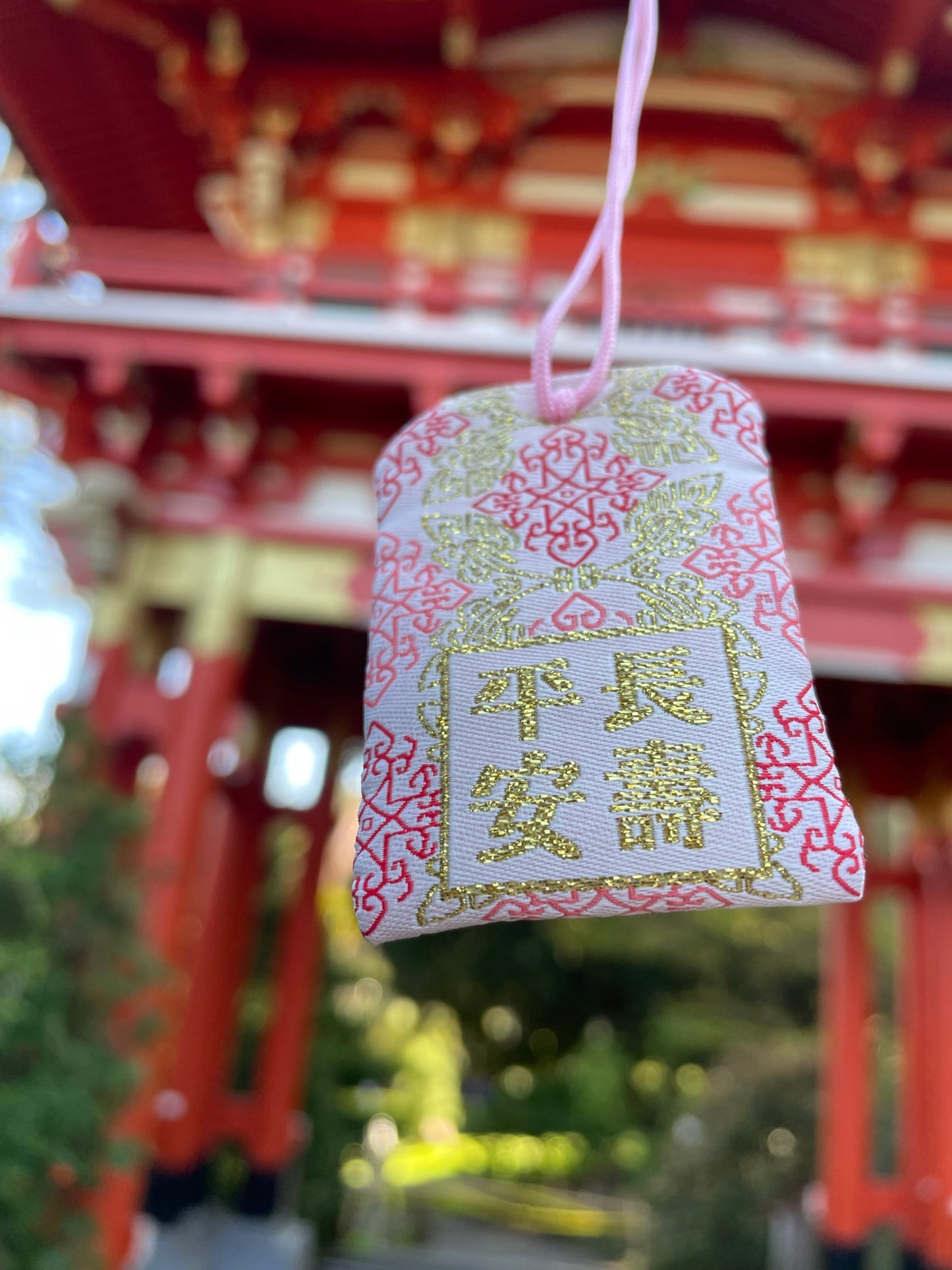 Pink Longevity Protection Charm (Omamori)