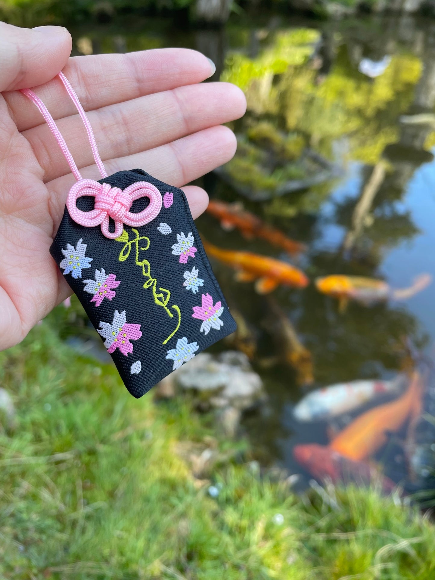 Black Sakura Protection Charm (Omamori)