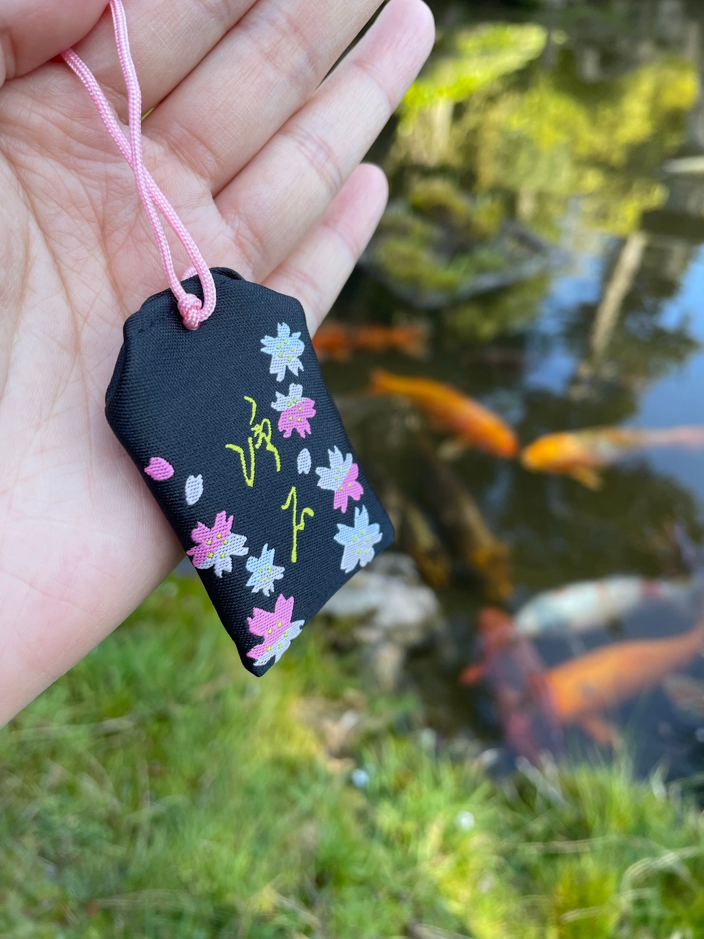 Black Sakura Protection Charm (Omamori)