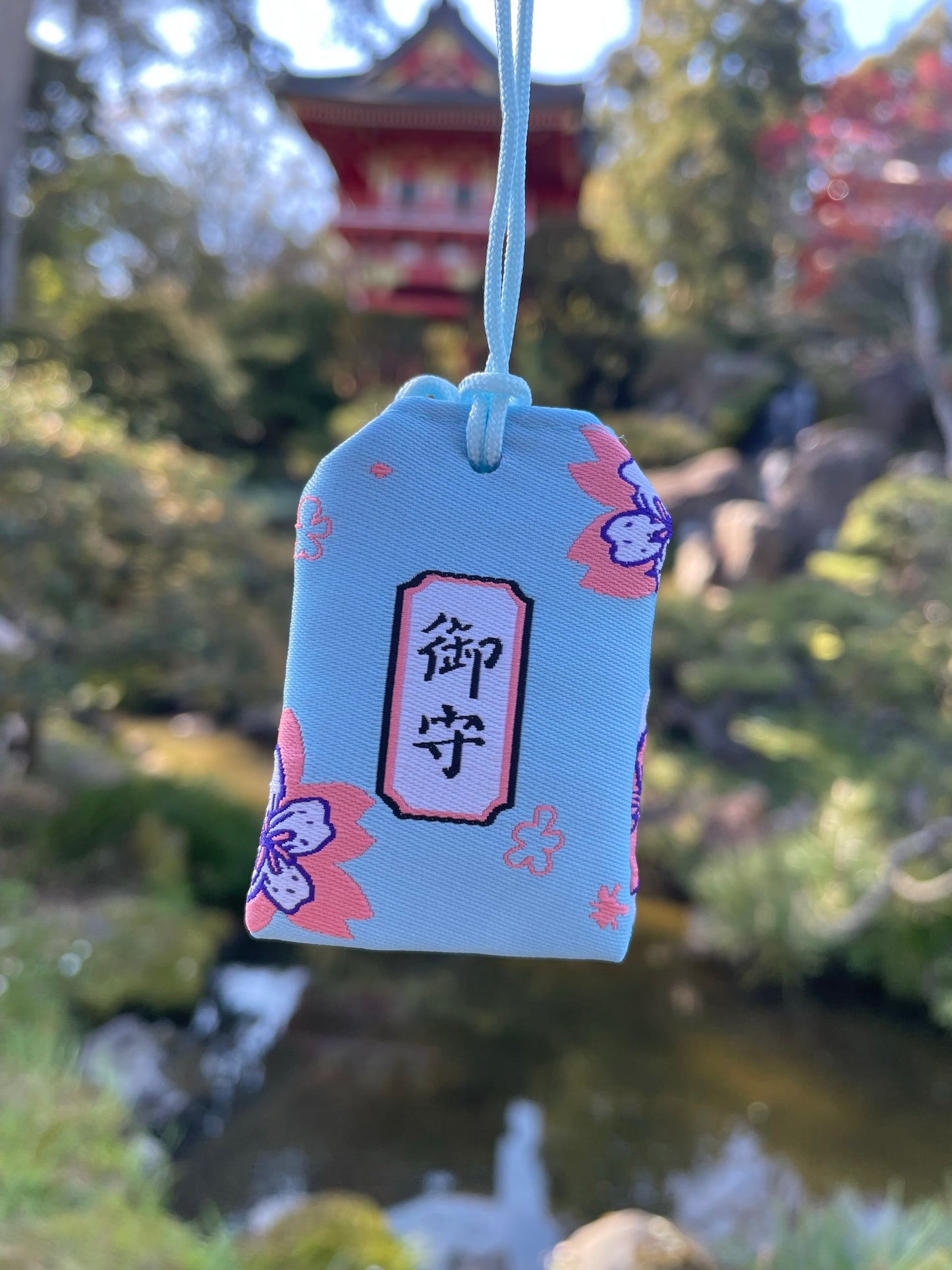 Blue Sakura Protection Charm (Omamori)