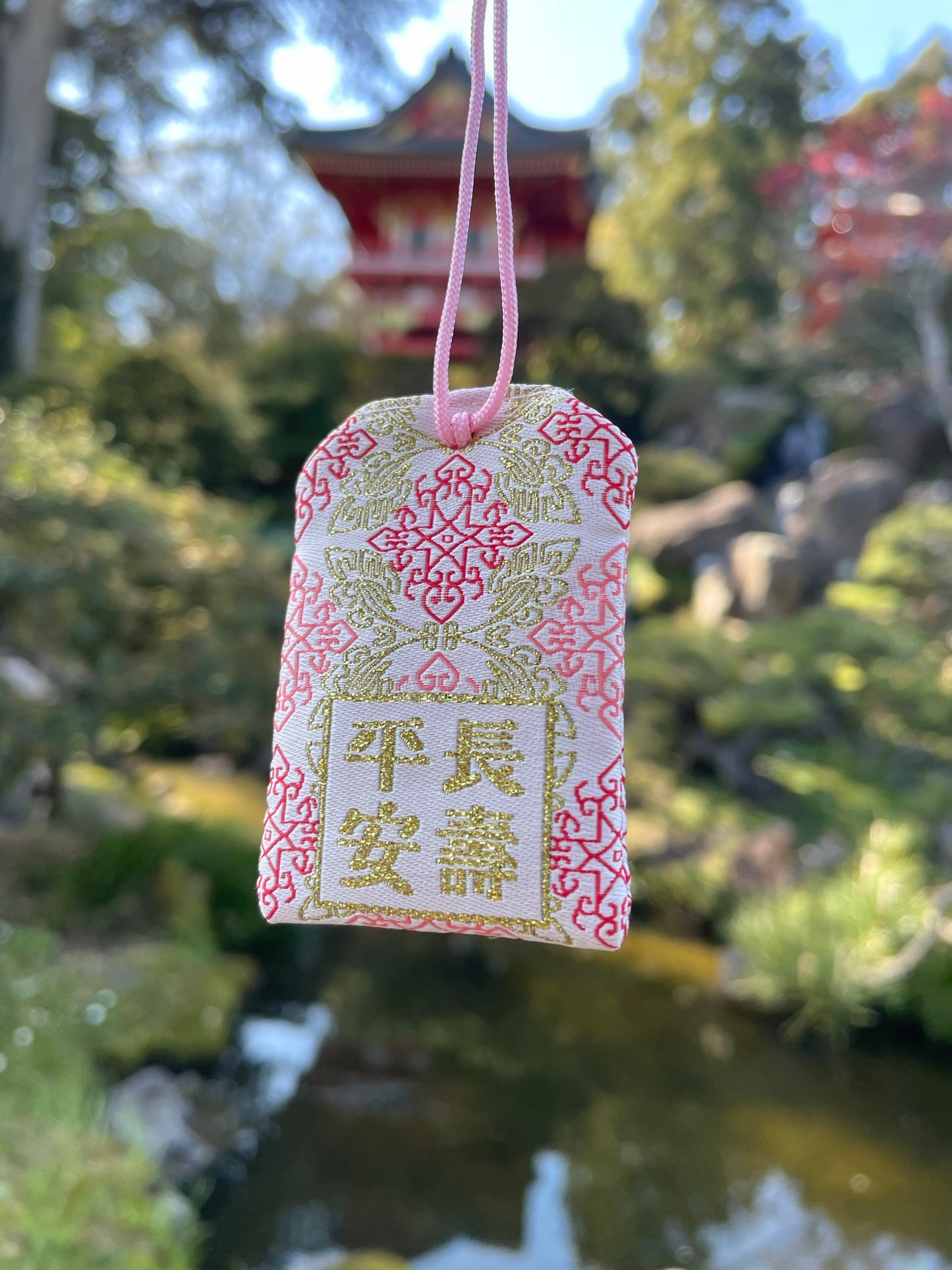 Pink Longevity Protection Charm (Omamori)