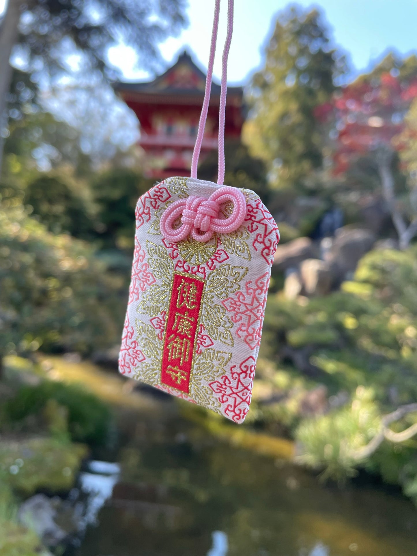 Pink Longevity Protection Charm (Omamori)