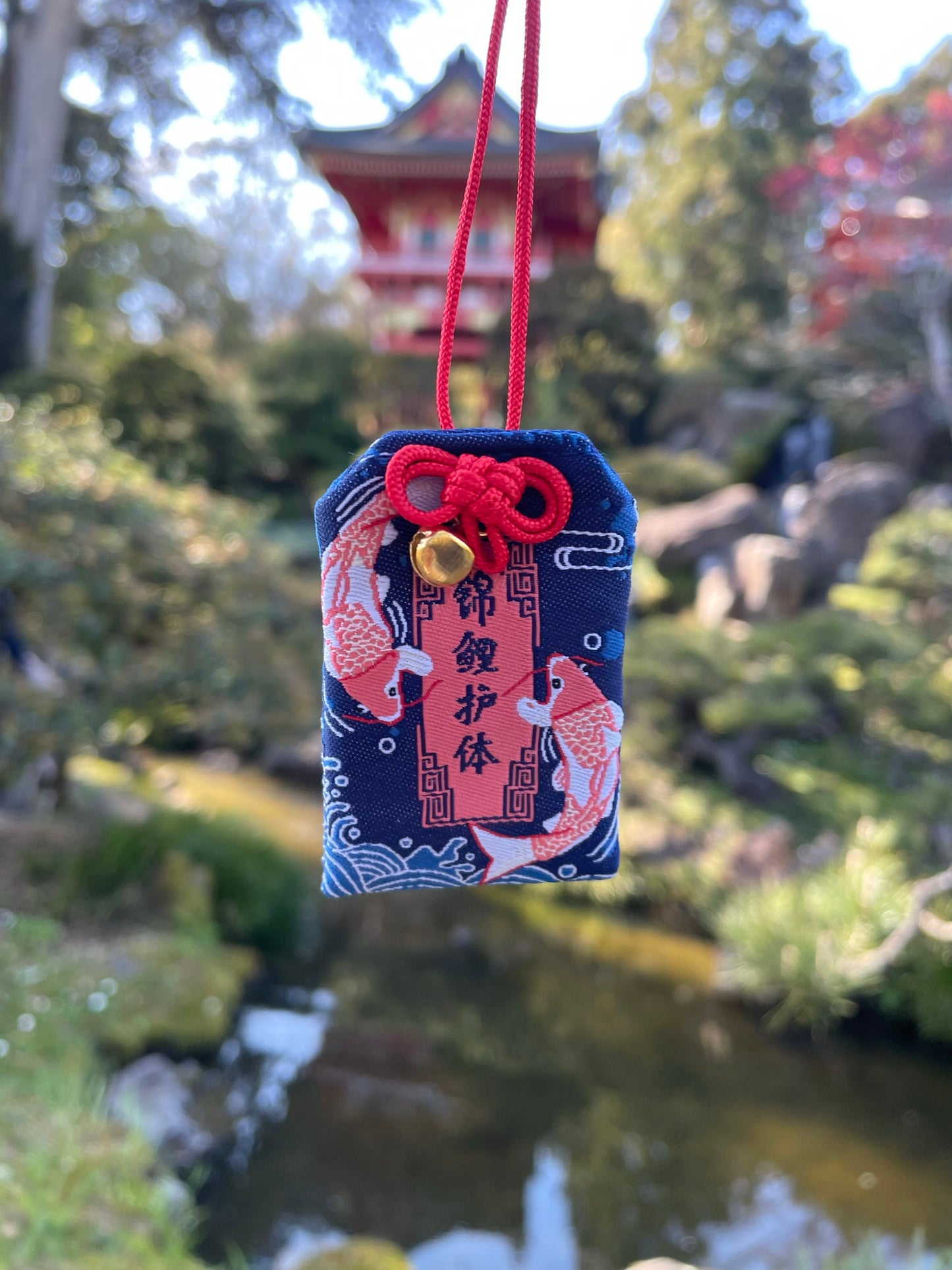 Blue Koi Protection Charm (Omamori)