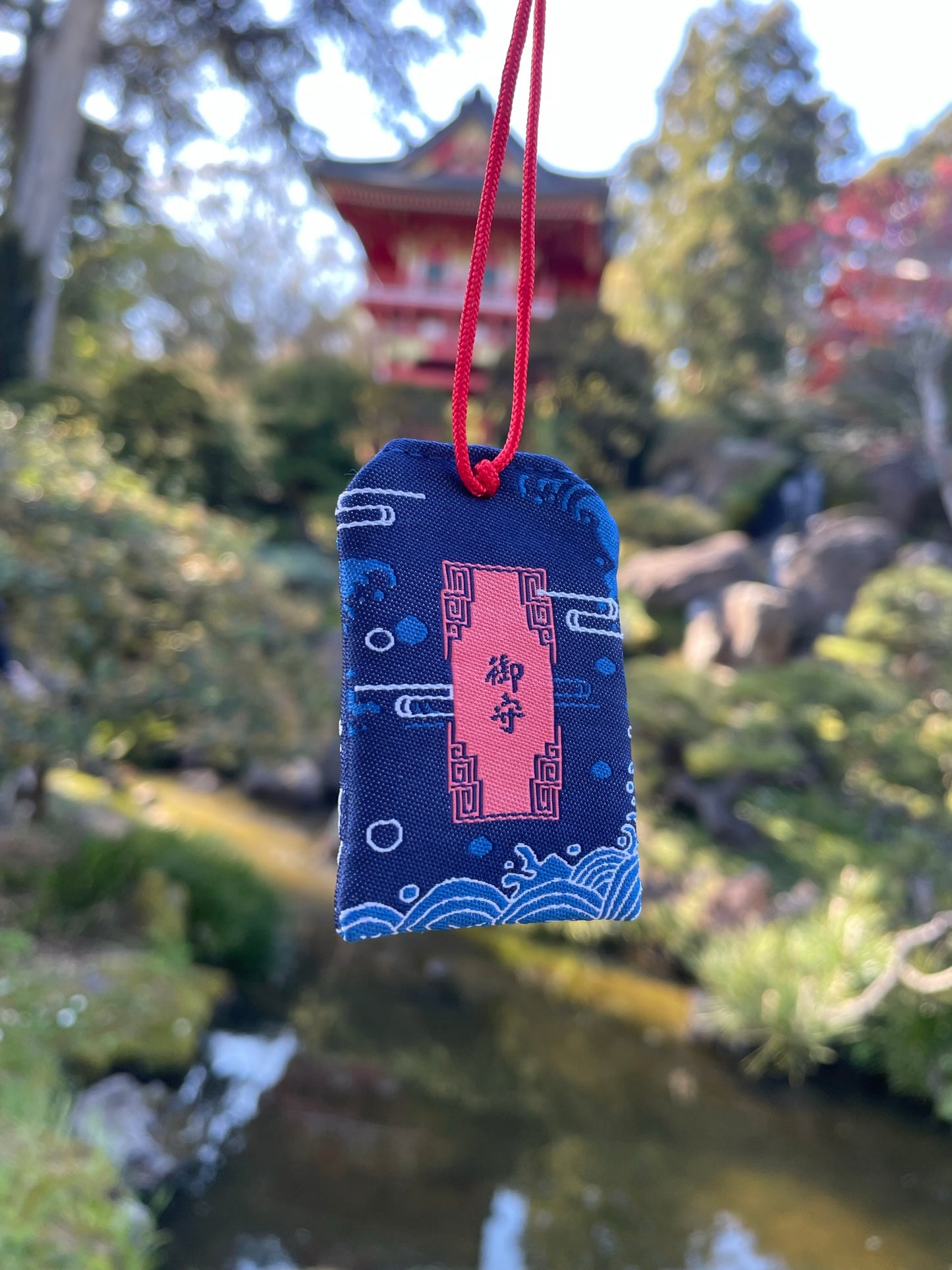 Blue Koi Protection Charm (Omamori)