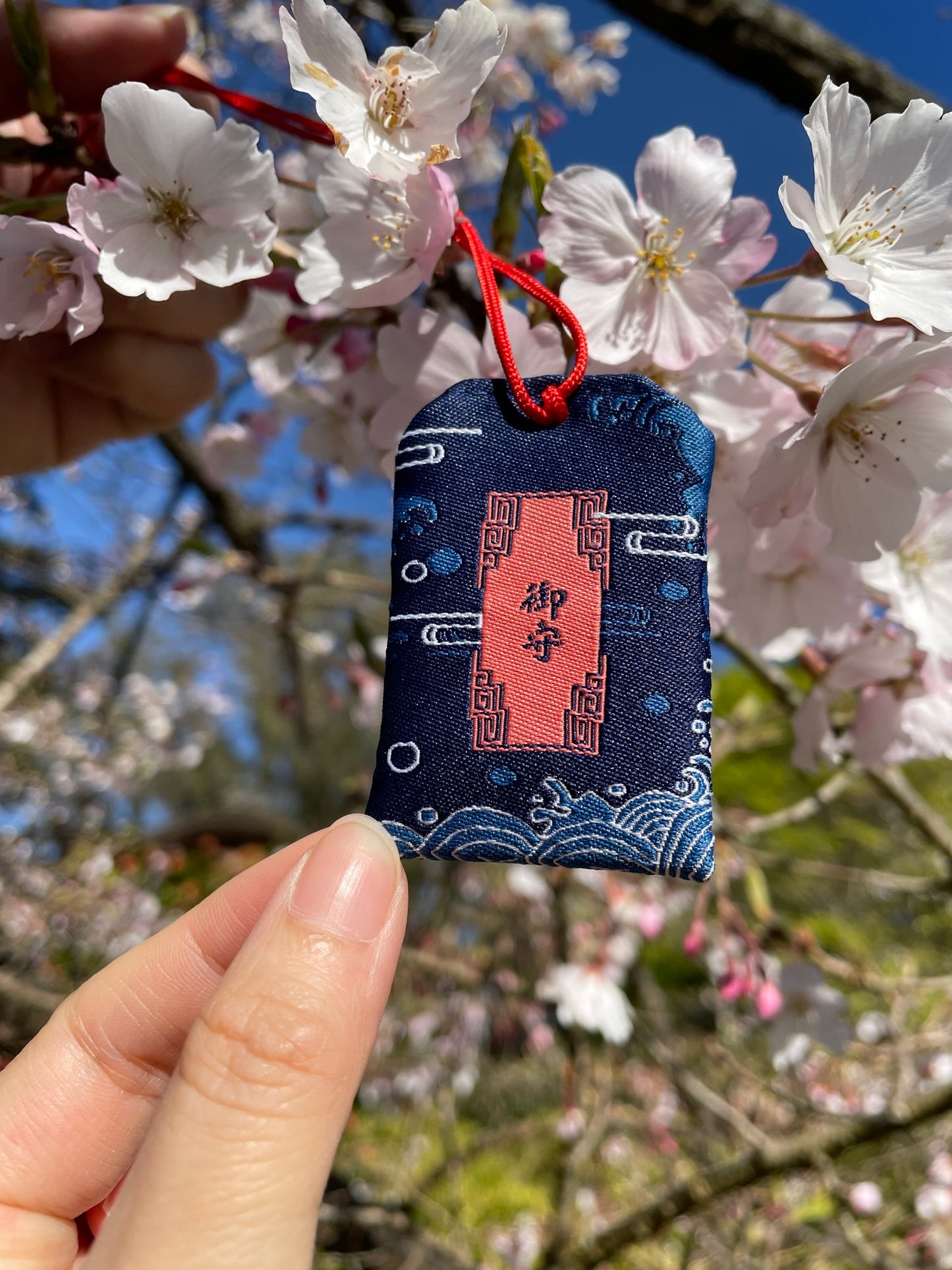 Blue Koi Protection Charm (Omamori)