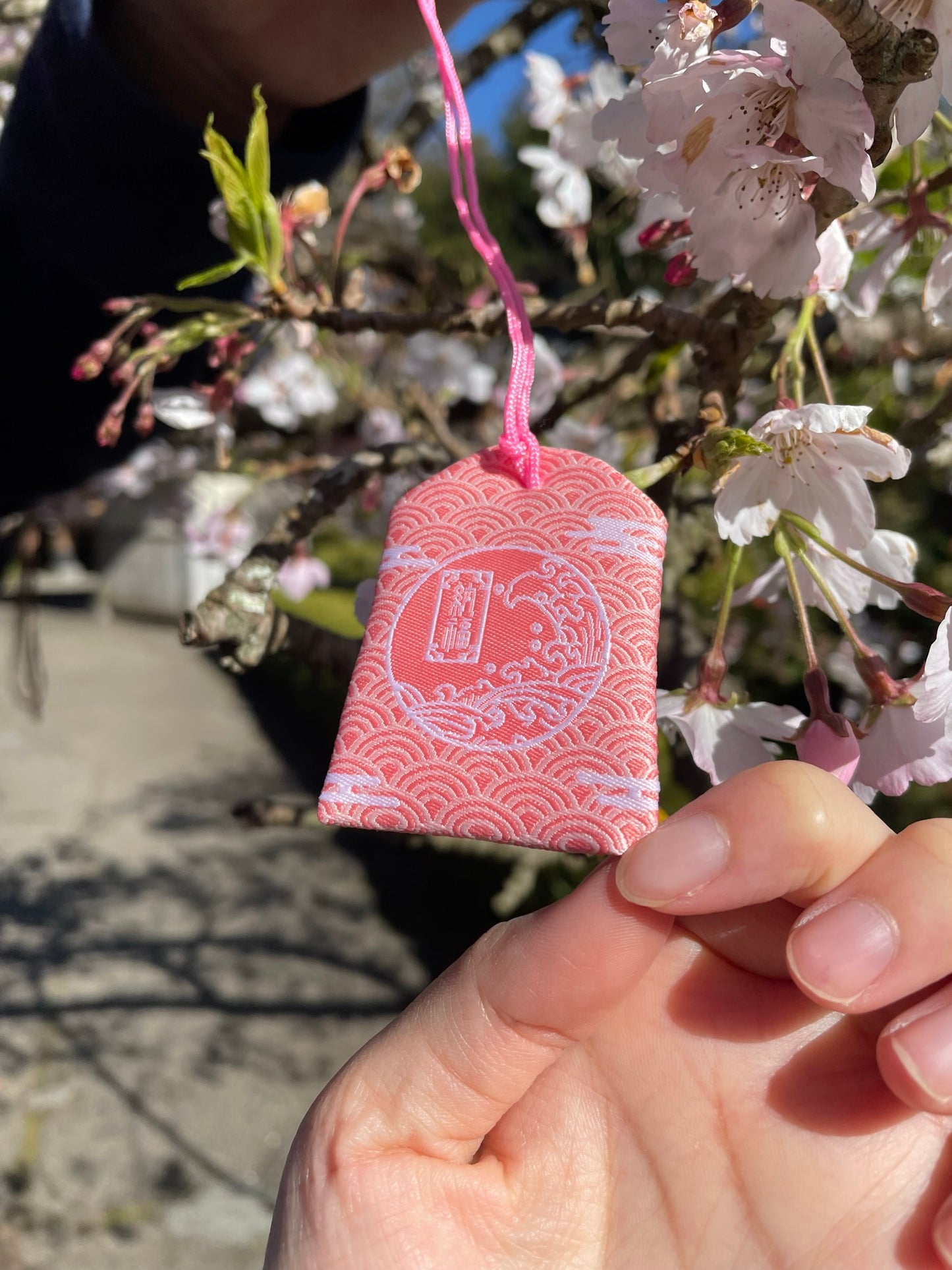 Pink Koi Protection Charm (Omamori)